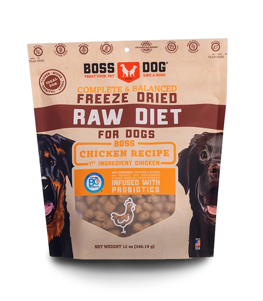 Boss Dog® Brand Freeze Dried Raw Diet Chicken Recipe For Dog 1