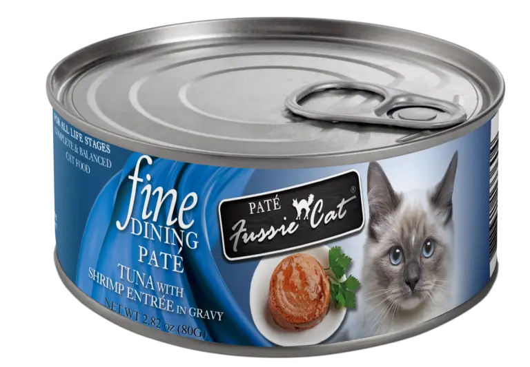 Fussie Cat Fine Dining - Pate - Tuna With Shrimp Entree In Gravy Canned Cat Food 1