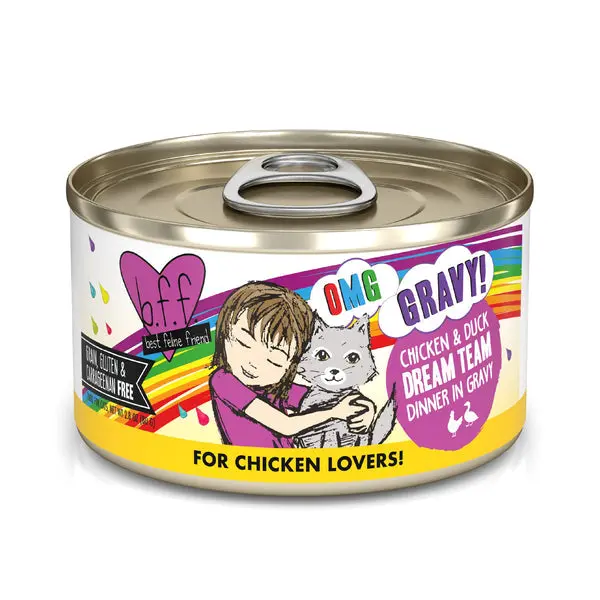 Weruva B.F.F. Omg Gravy! Chicken & Duck Dream Team Dinner In Gravy Wet Cat Food 1