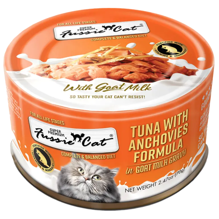 Fussie Cat Tuna With Anchovies Formula In Goat Milk Gravy Canned Food 1