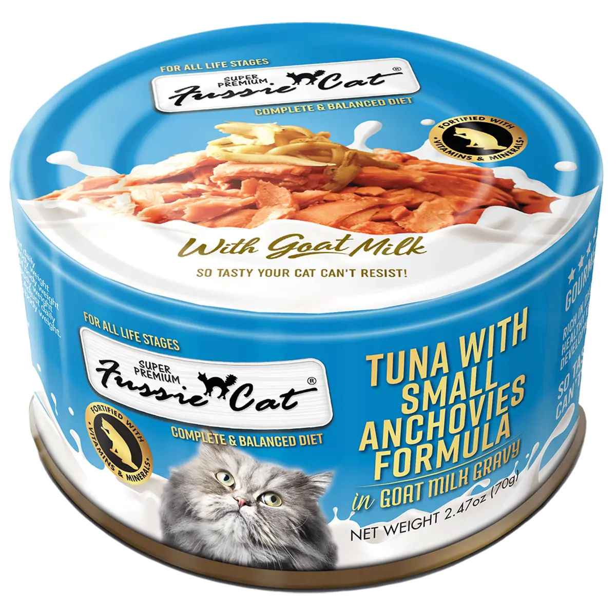 Fussie Cat Tuna With Small Anchovies Formula In Goat Milk Gravy 1