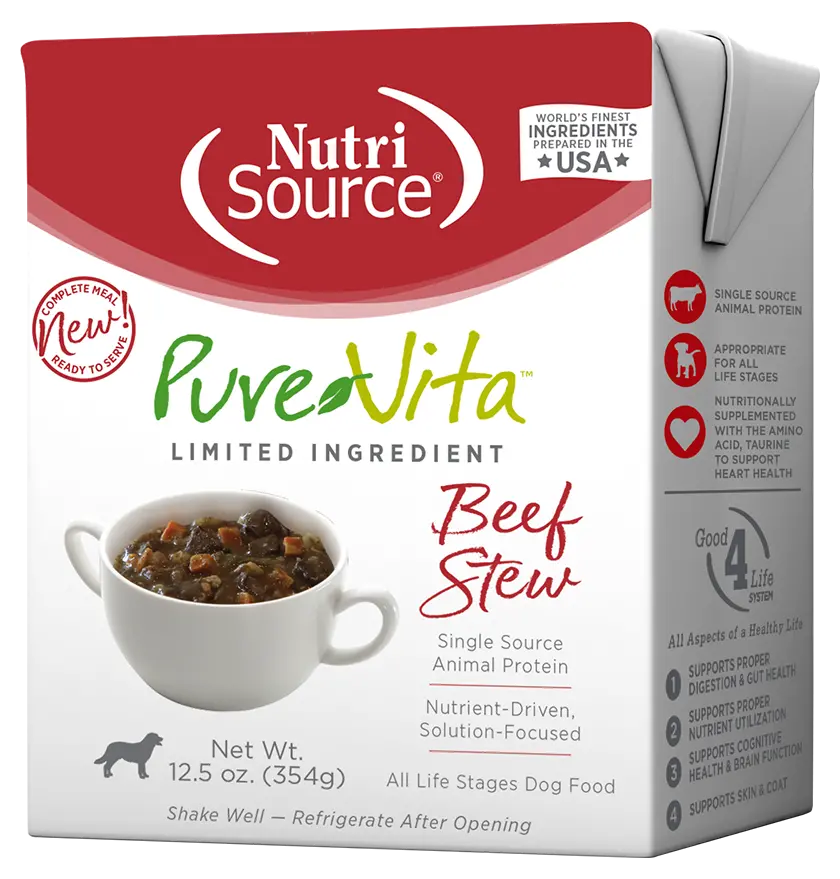Nutrisource® Purevita Beef Stew Limited Ingredient Wet Dog Food 1
