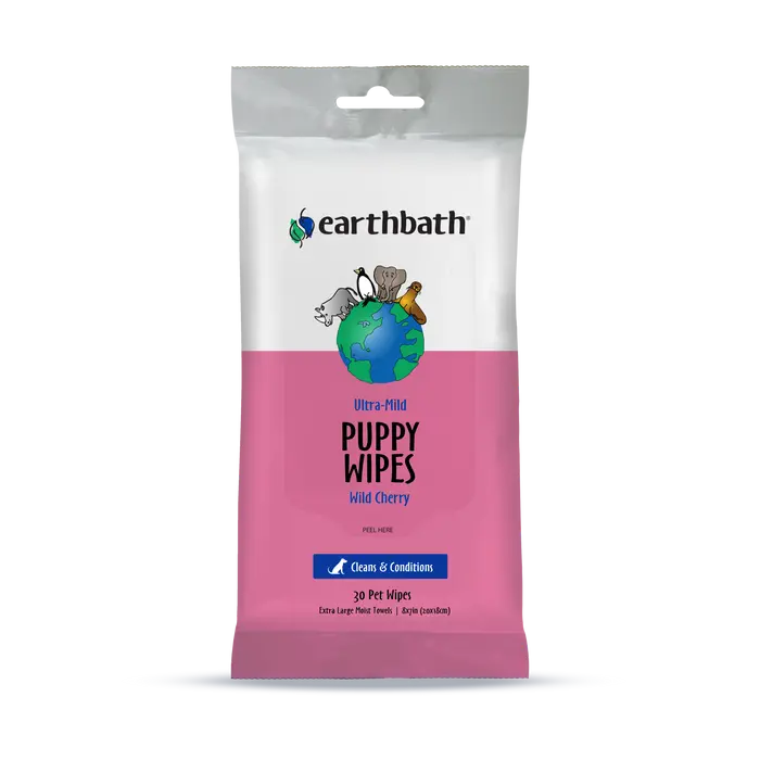 Earthbath Grooming Wipes Wild Cherry For Puppy 1