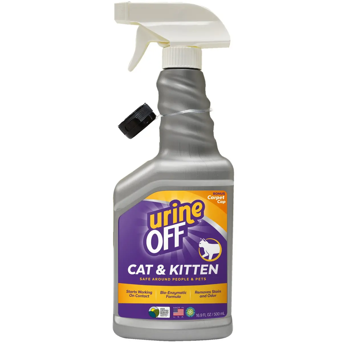 Urine Off Cat & Kitten Formula With Hard Surface Sprayer & Carpet Applicator Cap 1