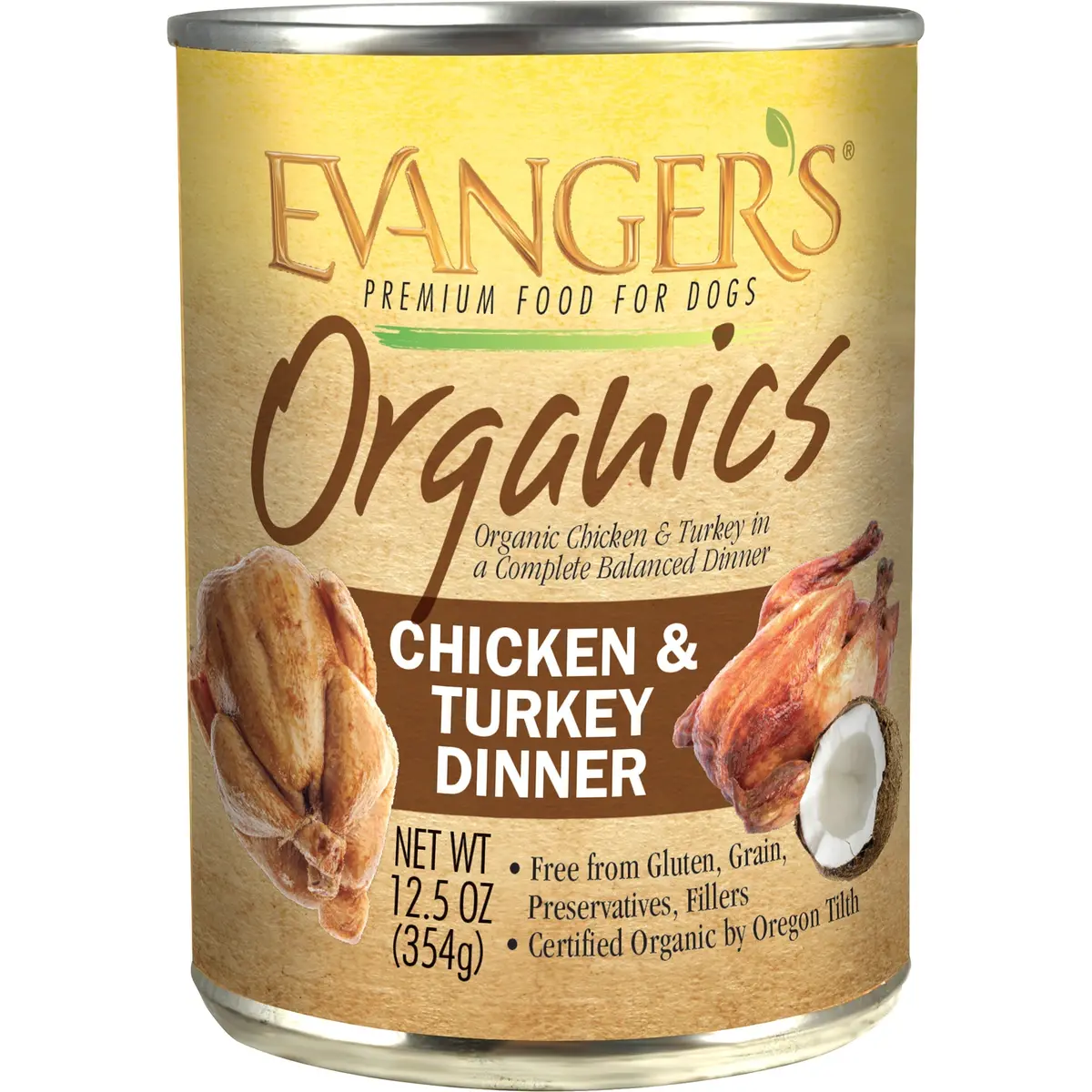 Evangers Organic Chicken & Turkey Dinner Dog Food 1