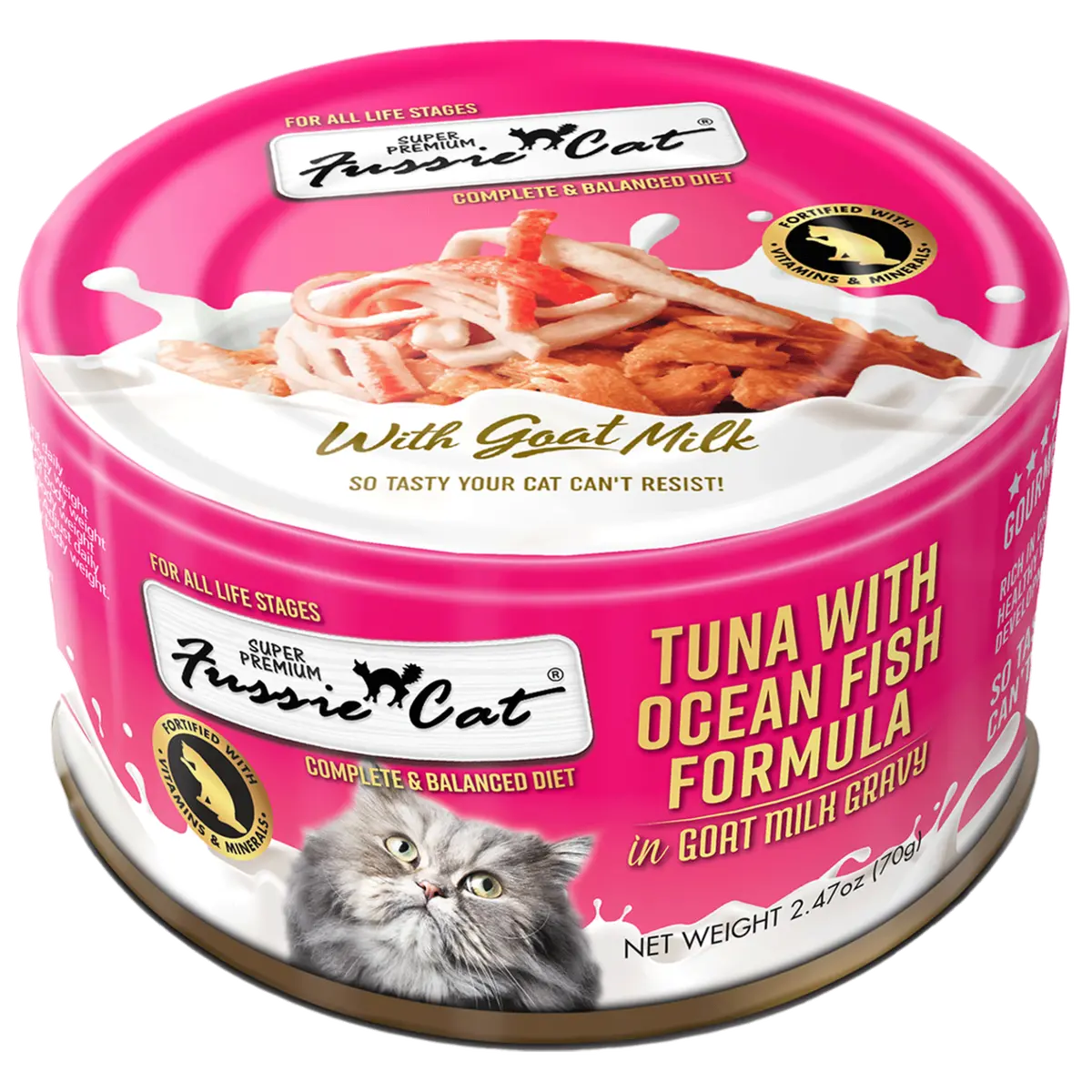 Fussie Cat Tuna With Oceanfish Formula In Goat Milk Gravy Canned Food 1