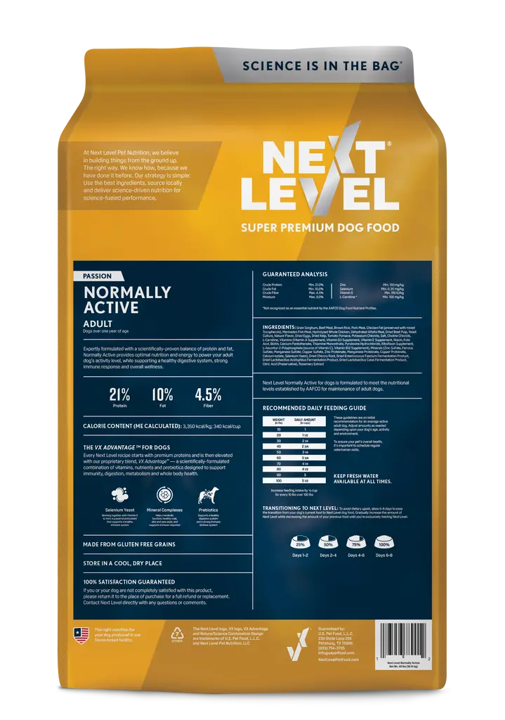 Next Level Super Premium Dog Food Vnormally Active 2