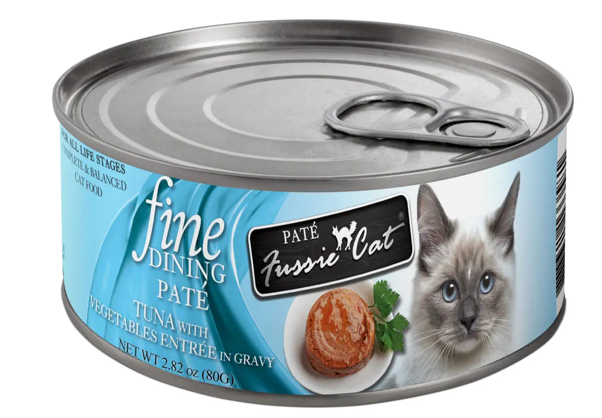 Fussie Cat Fine Dining - Pate - Tuna With Vegetables Entree In Gravy Canned Cat Food 1