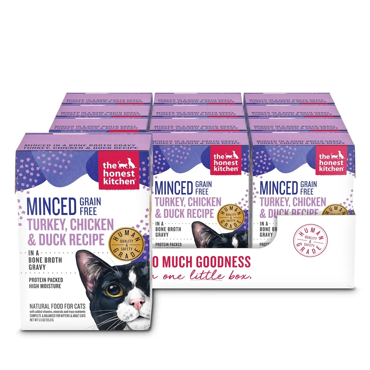 The Honest Kitchen Minced Turkey, Chicken & Duck In Bone Broth Gravy Wet Cat Food 1
