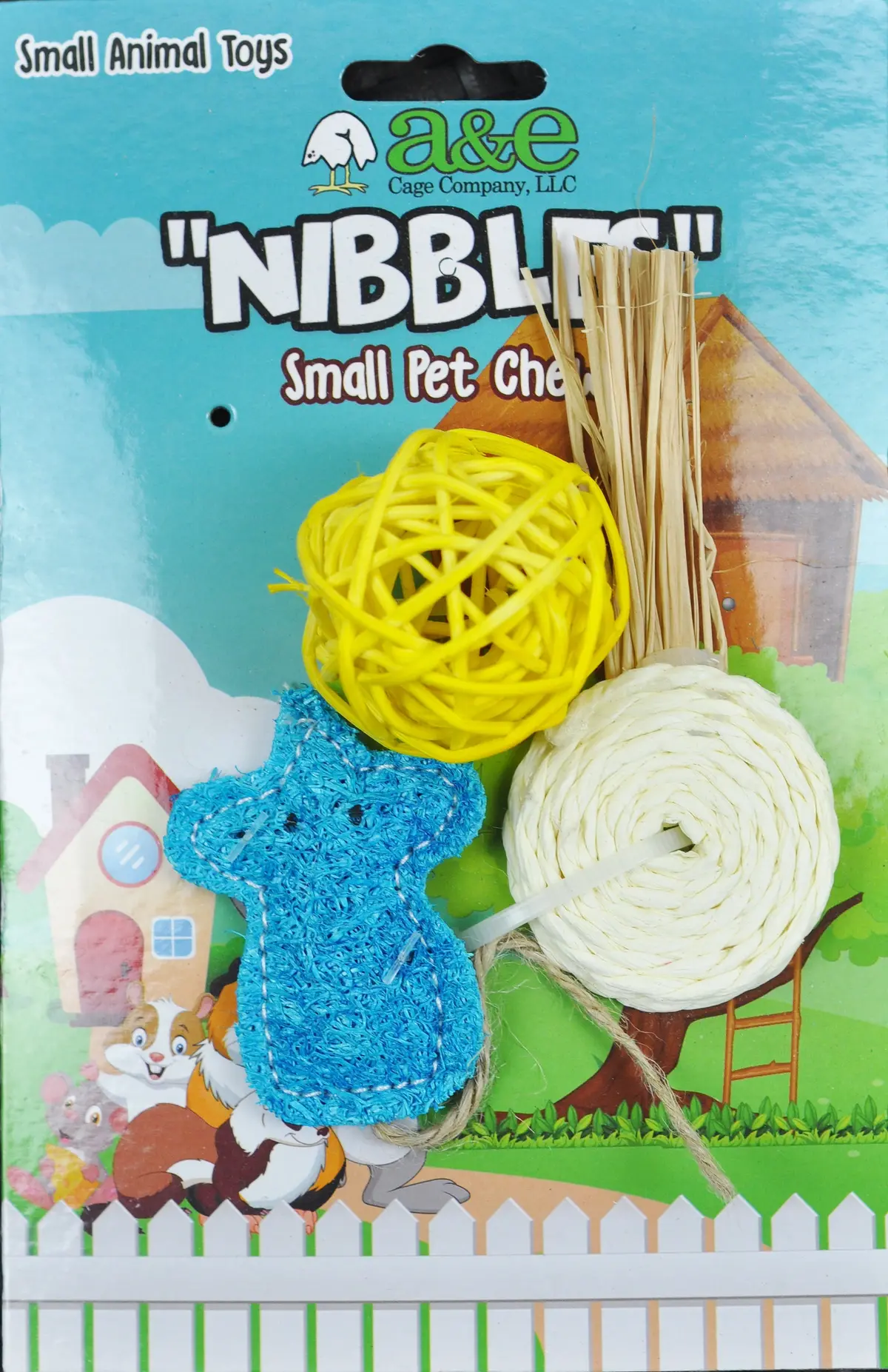 A&E Cage Company Nibbles Lollipop And Assorted Loofah Chew Toys 1