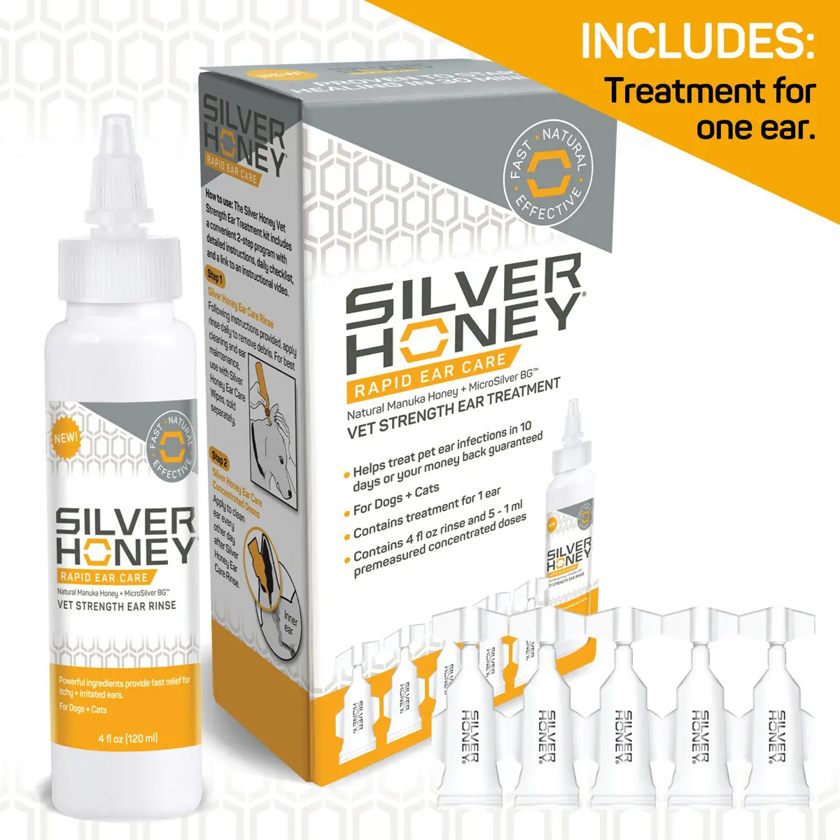 Silver Honey® Rapid Ear Care Vet Strength Ear Treatment 1