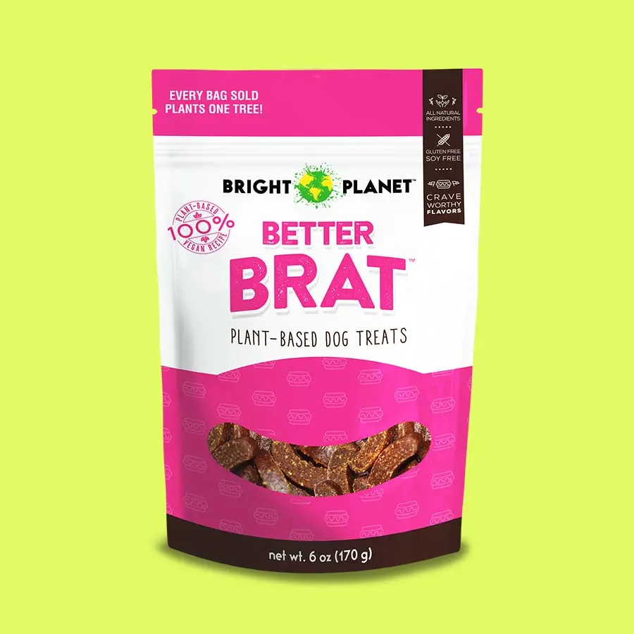 Bright Planet Pet Better Brat Plant-Based Dog Treats 1