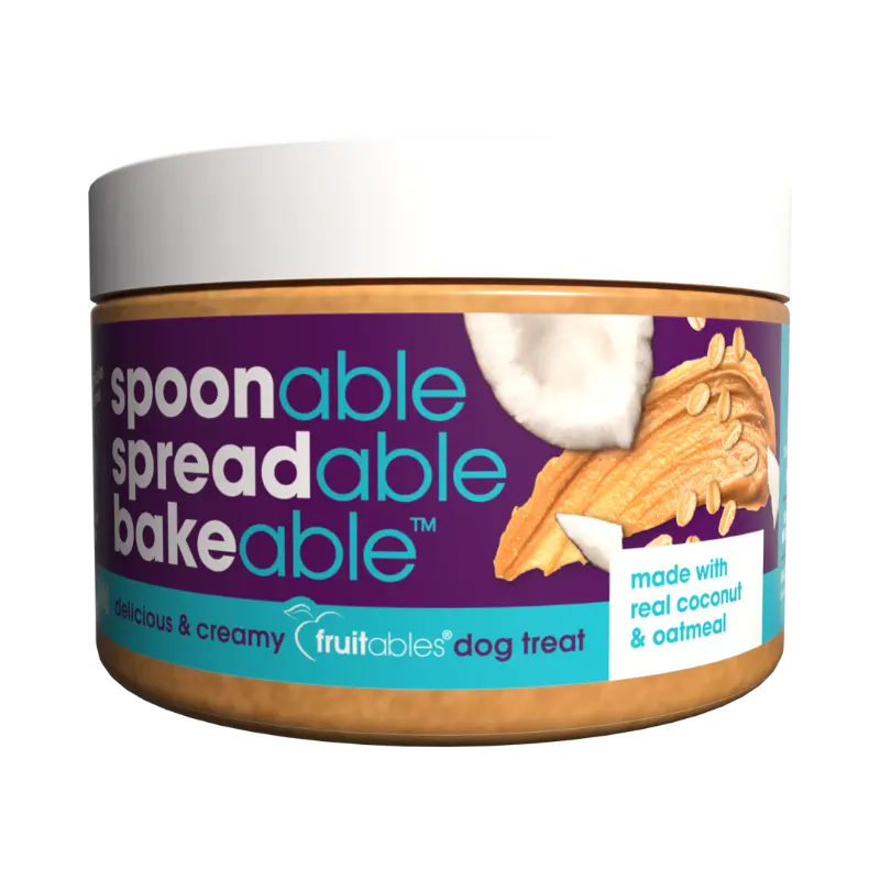 Fruitables Spreads™ Coconut & Oatmeal Creamy Dog Treat 1