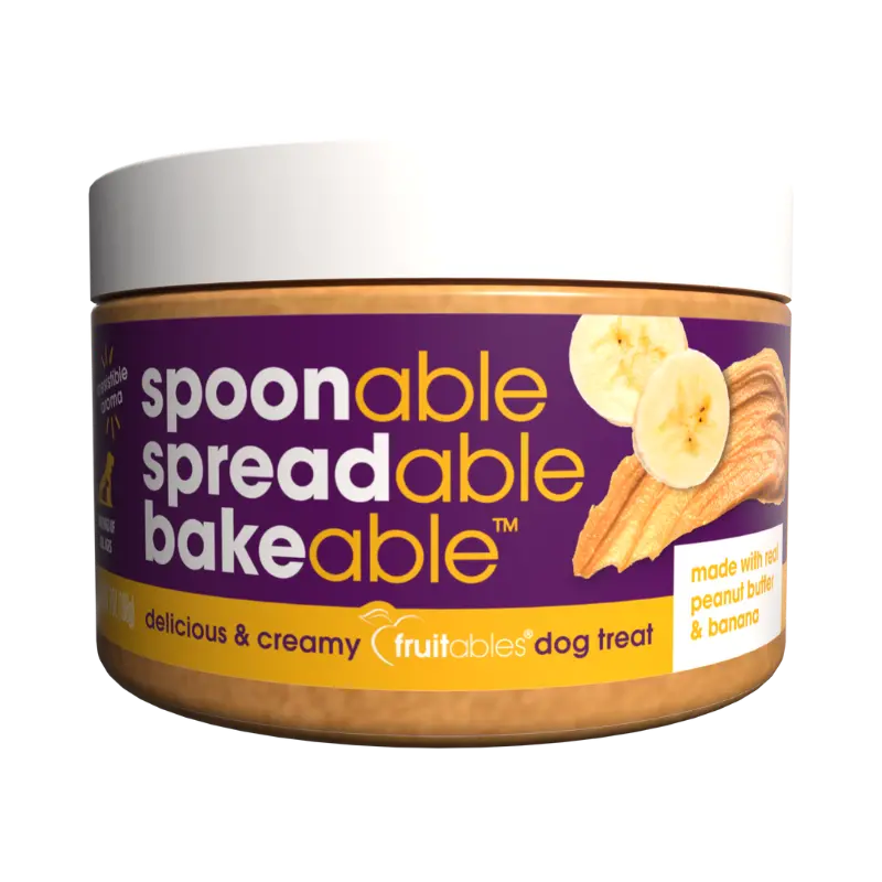 Fruitables Spreads™ Peanut Butter & Banana Creamy Dog Treat 1