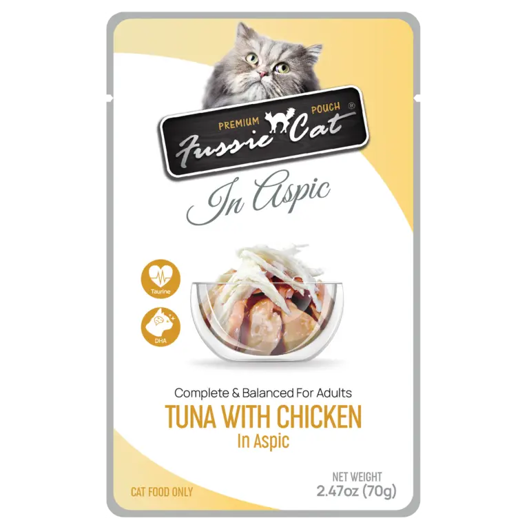 Fussie Cat Premium Pouches Tuna With Chicken In Aspic Cat Food 1