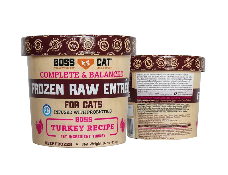 Boss Cat® Complete And Balanced Raw Entrée Deli Cups Turkey Entree 1