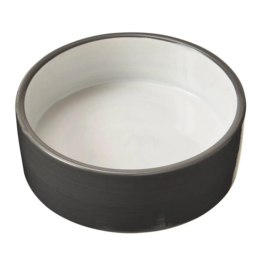 Ethical Pet Spot 2-Tone Oval Gray Dog Dish 1