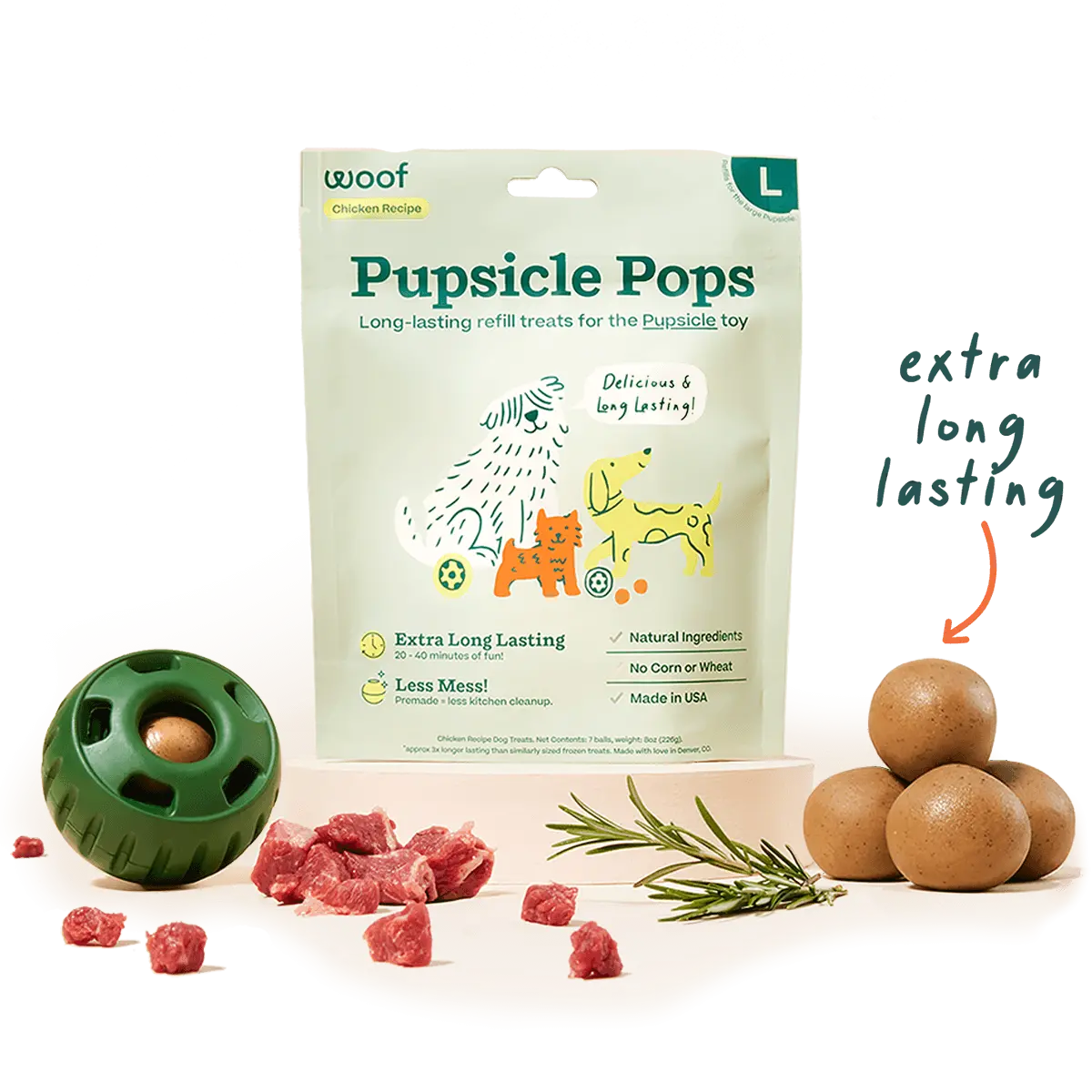 Woof Pupsicle Pops Dog Treats 1