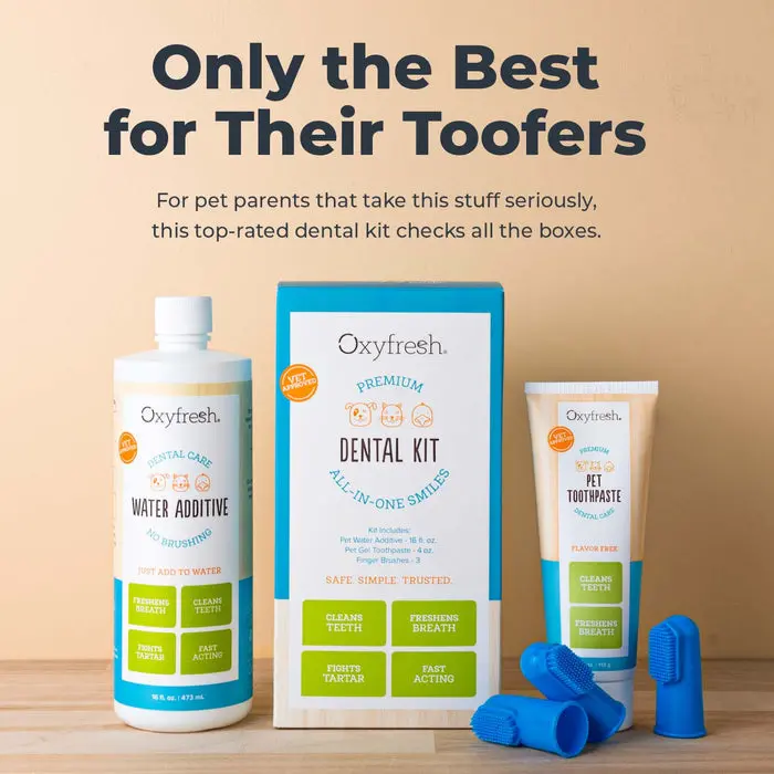 Oxyfresh Premium Pet Dental Kit | Freshens Dog & Cat Bad Breath | Cleans Teeth 2