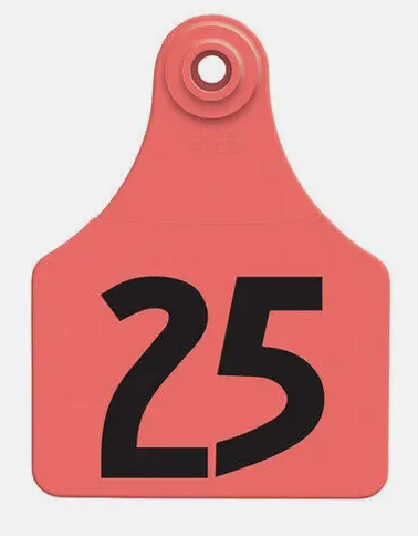 Allflex Global Large Numbered Calf Ear Tags Red 1