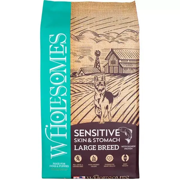 Wholesomes Sensitive Skin & Stomach Large Breed With Salmon Protein Dry Dog Food 1