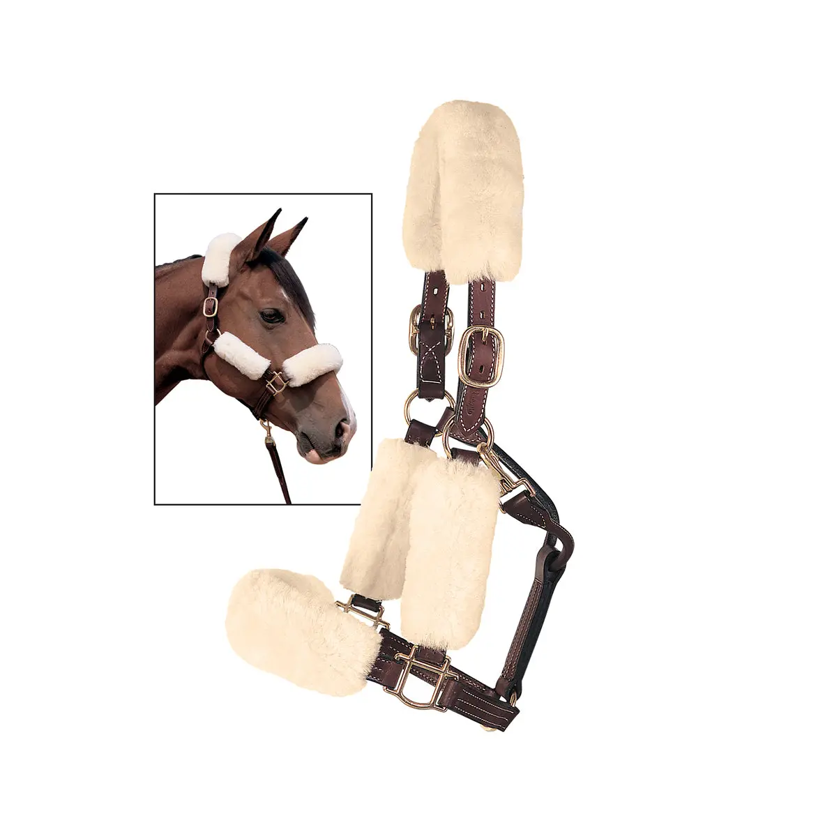 Weaver Leather Synthetic Maize Fleece Halter Covers 1