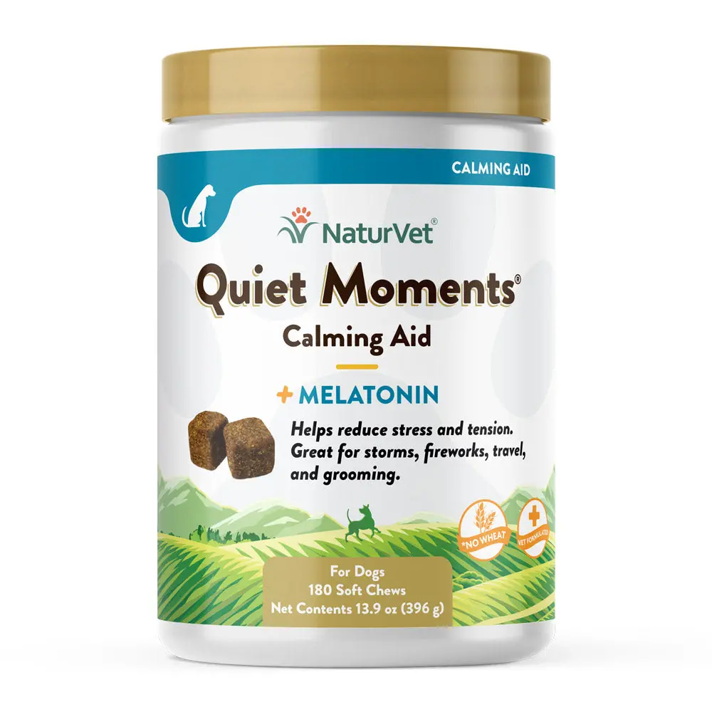 Naturvet Quiet Moments Calming Aid Plus Melatonin Soft Chew For Dog 1