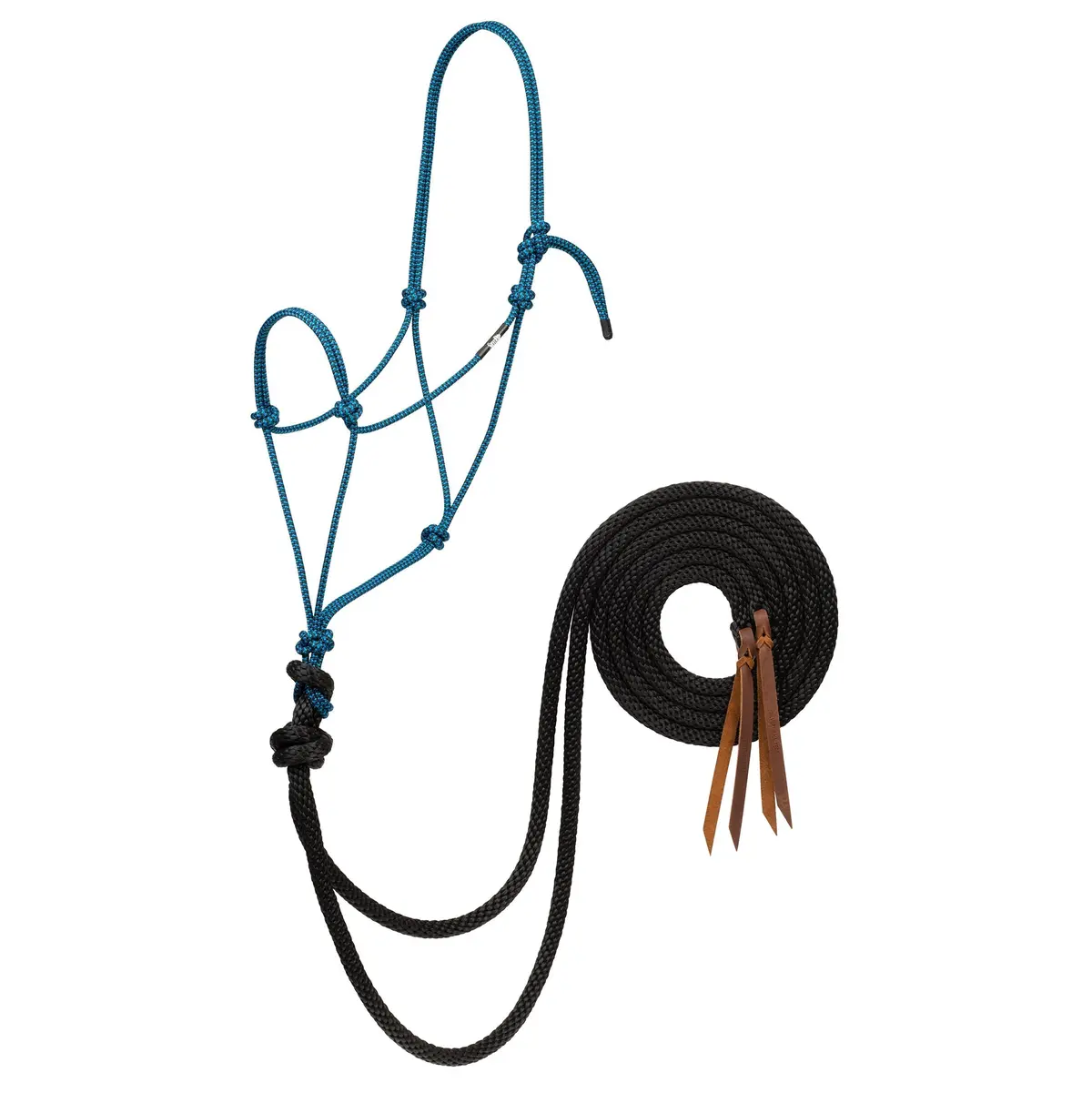 Weaver Silvertip Big Sky Loping Rope Halter With 8' Split Reins 1