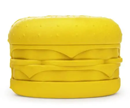 Bullymake Toss N Treat Cheeseburger Rubber Dog Toy 1
