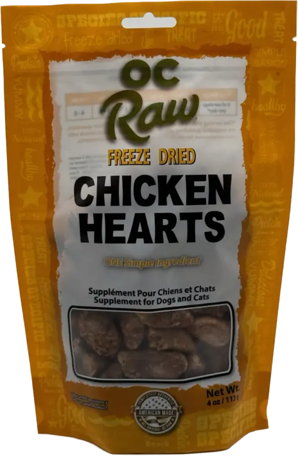 Oc Raw Dog Freeze-Dried Chicken Hearts 1