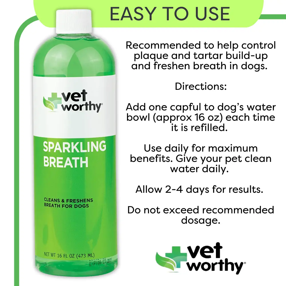 Vet Worthy Sparkling Breath Liquid For Dogs 1