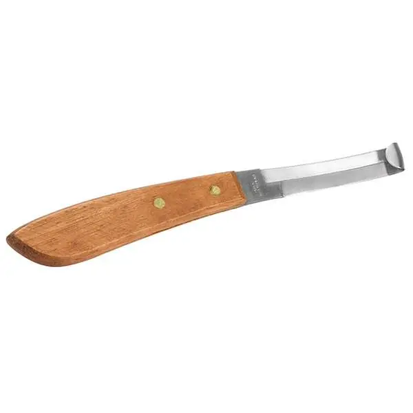 Weaver Double Edged Hoof Knife With Wooden Handle 1