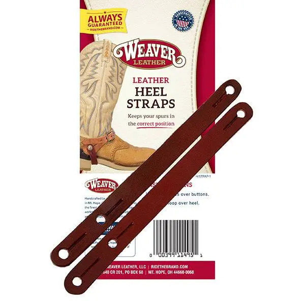 Weaver Heel Straps Burgundy Latigo Leather 1