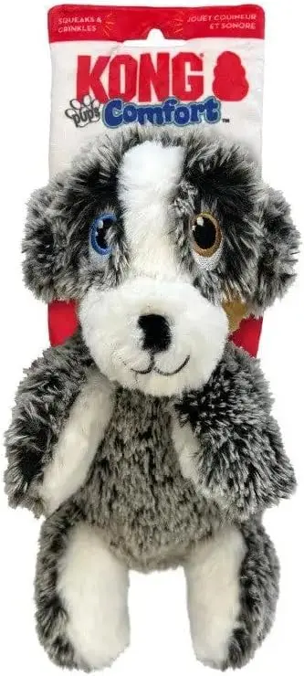 Kong Comfort Pups Low Stuffing Plush Fur And Crinkly Noise With Squeaker 1