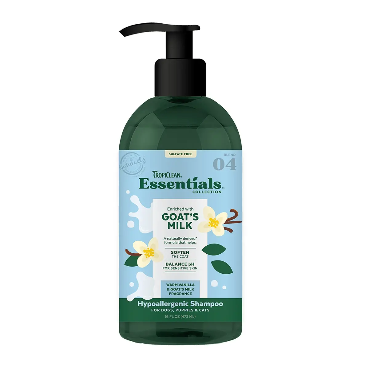 Tropiclean Goat’S Milk Hypoallergenic Shampoo For Dogs, Puppies And Cats 1