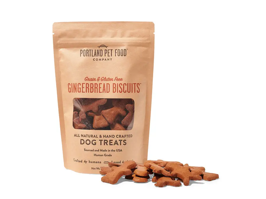 Portland Pet Food Company Grain & Gluten-Free Gingerbread Biscuits Dog Treats 1