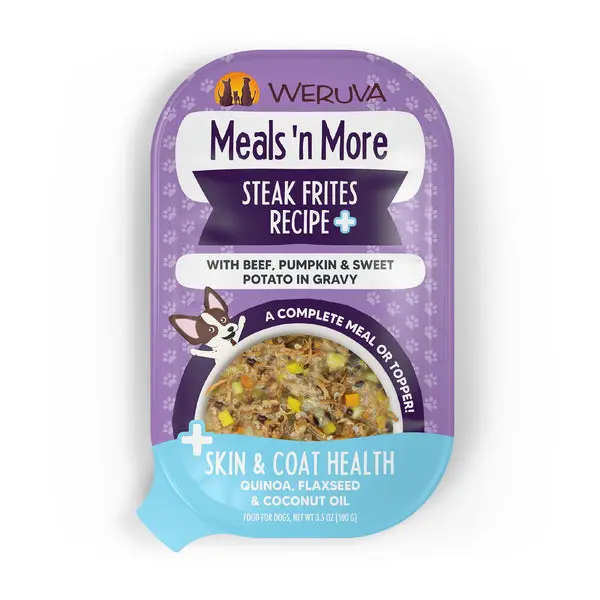 Weruva Meals 'N More Steak Frites Recipe Plus With Beef, Pumpkin & Sweet Potato In Gravy Dog Food 1