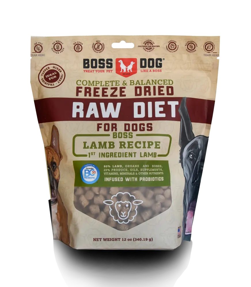 Boss Dog® Brand Freeze Dried Raw Diet Lamb Recipe For Dog 1