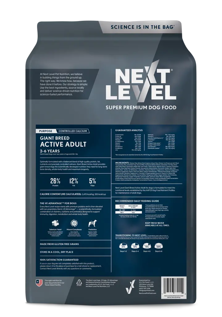 Next Level Super Premium Dog Food Giant Breed Active Adult 2