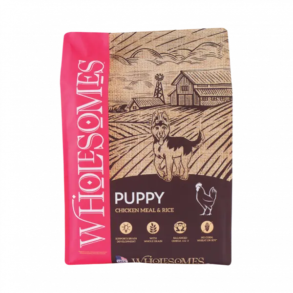 Wholesomes Puppy Chicken Meal & Rice Recipe Dry Dog Food 1