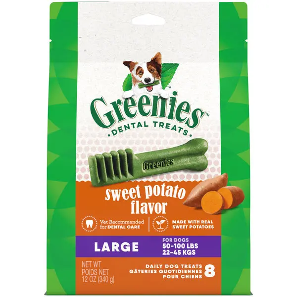 Greenies Sweet Potato Flavored Large Dental Treats 1