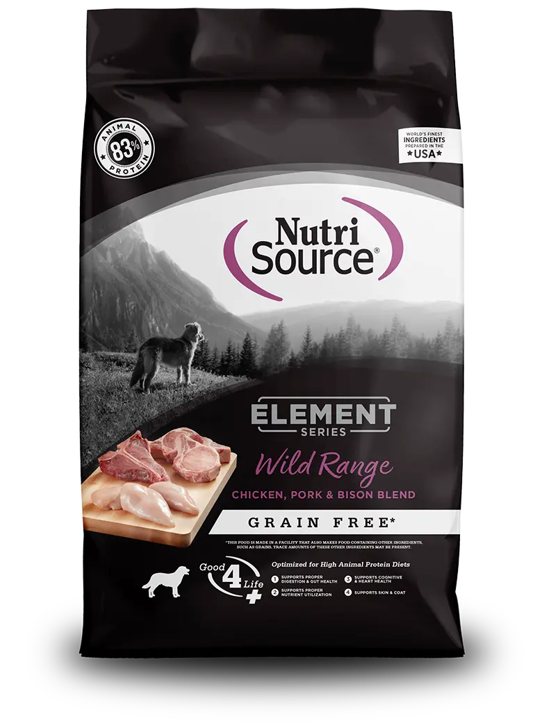 Nutrisource® Element Series Wild Range Recipe Grain Free Chicken, Pork & Bison Blend Dog Food 1