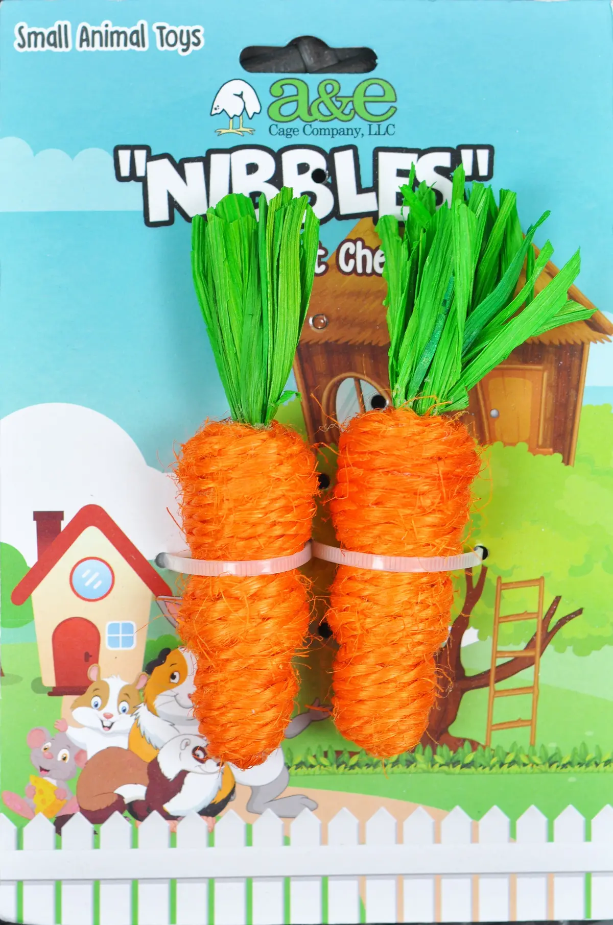 A & E Cage Loofah Carrots Small Animal Toy 1