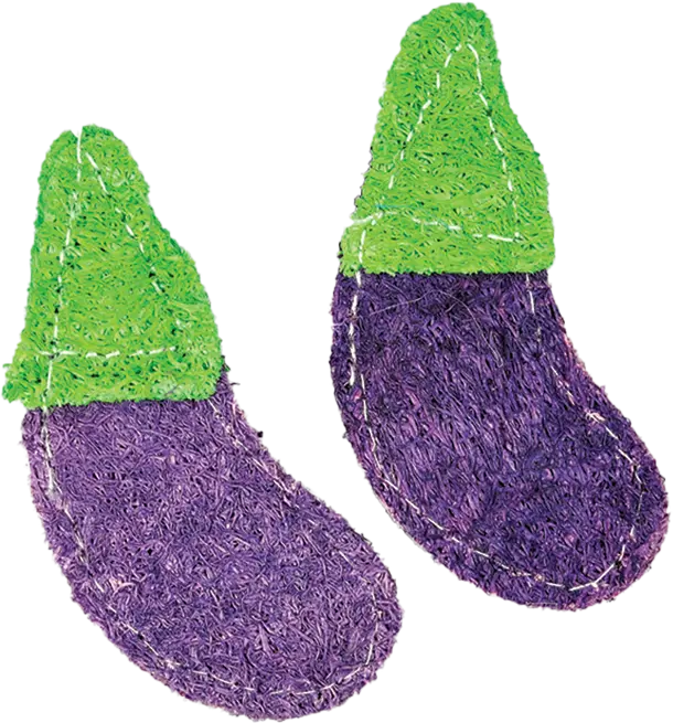 A & E Cage Loofah Eggplants Small Animal Toy 1