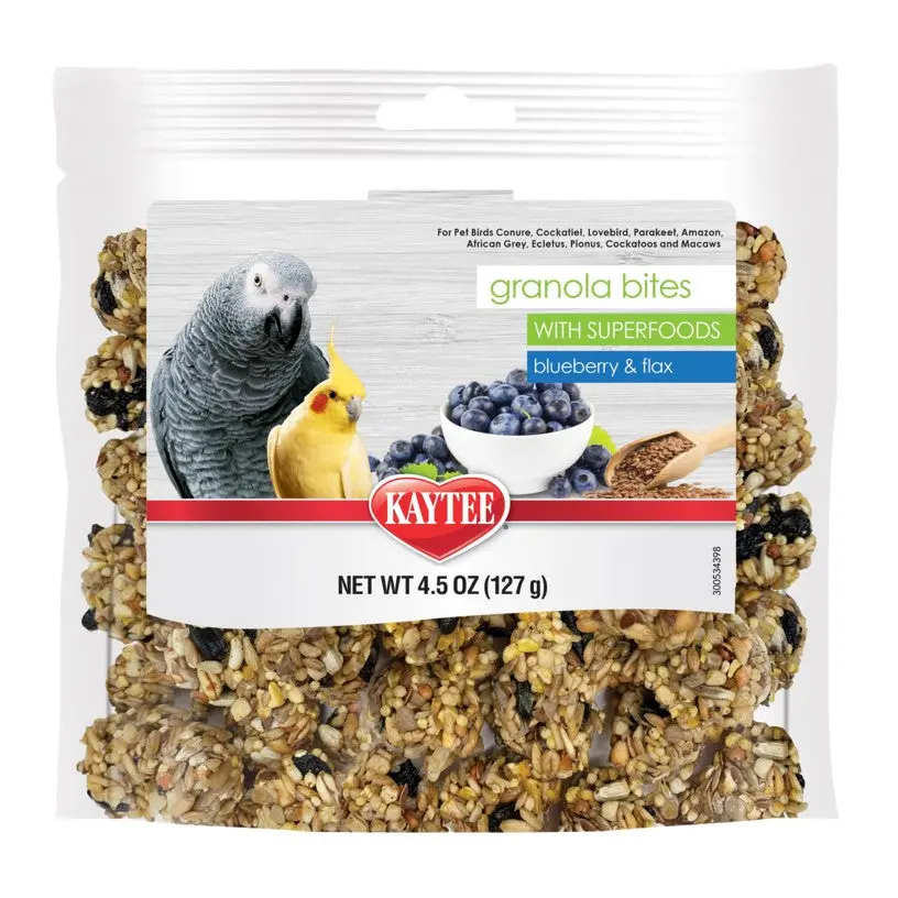 Kaytee Granola Bites With Superfoods Blueberry & Flax Bird Treats 1