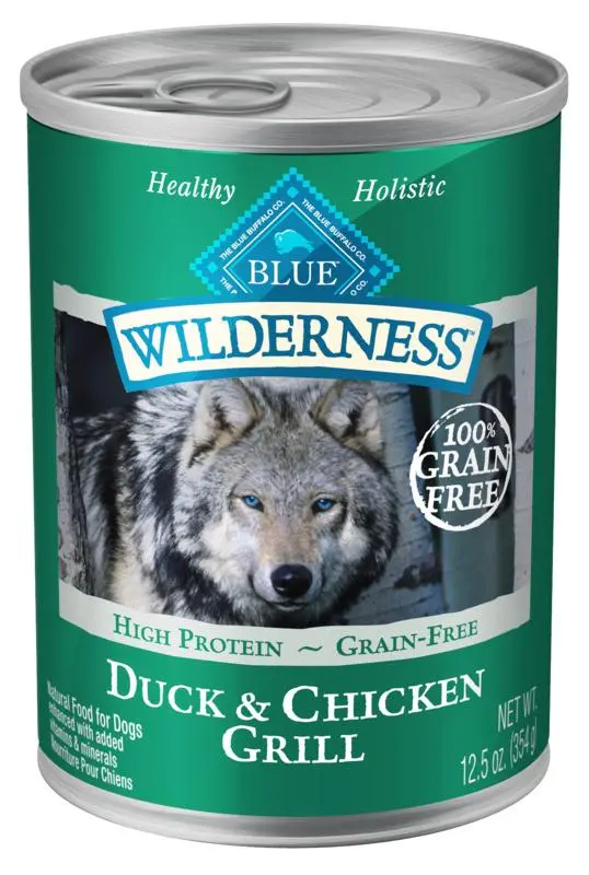 Blue Buffalo Wilderness Grain Free Duck And Chicken Grill Canned Dog Food 1