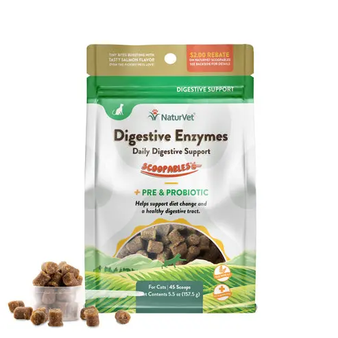 Naturvet Scoopables Digestive Enzymes Daily Digestive Support For Cats 1