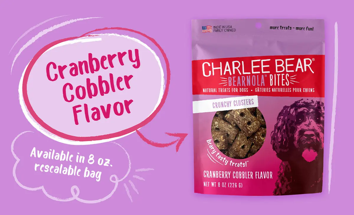 Charlee Bear Bearnola Bites Cranberry Cobbler Flavor Treats For Dogs 2