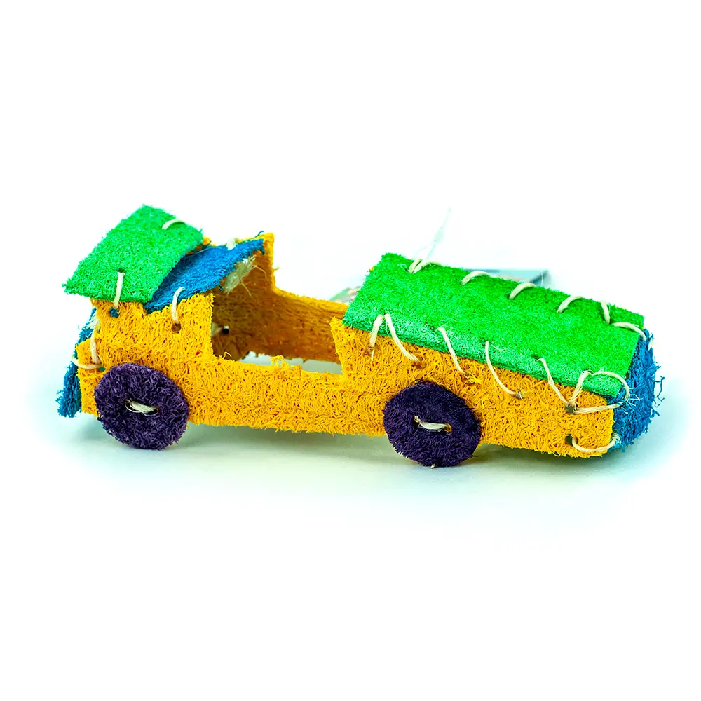 A&E Cage Loofah Race Car Small Animal Toy 1