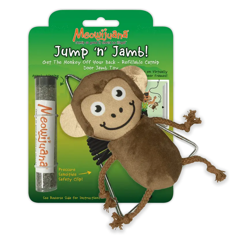Meowijuana Jump 'N' Jamb Monkey Cat Toy 1